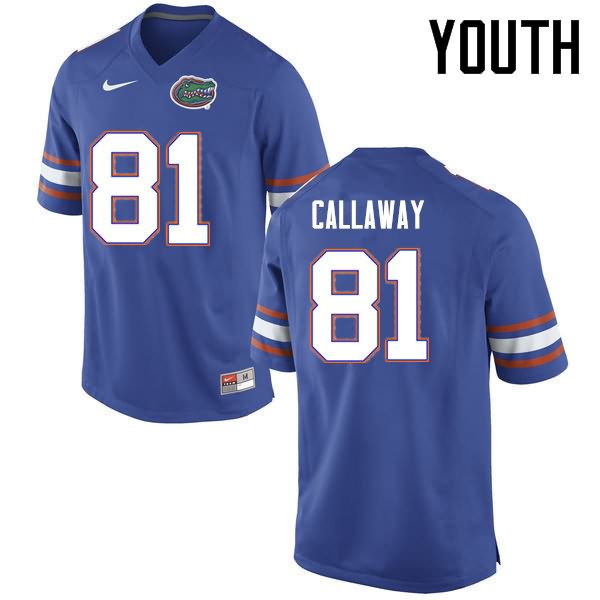 Youth NCAA Florida Gators Antonio Callaway #81 Stitched Authentic Nike Blue College Football Jersey PDV1165JS